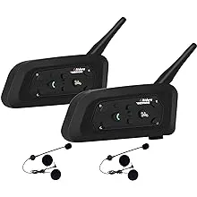 EJEAS V6 Bluetooth 2 Riders Intercom for Motorcycling Skiing Climbing (2 Packs)