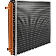 20x20 Heat Exchanger Water To Air With Copper Ports for Hot Air Wood Furnace Plenum And Hydronic Heating