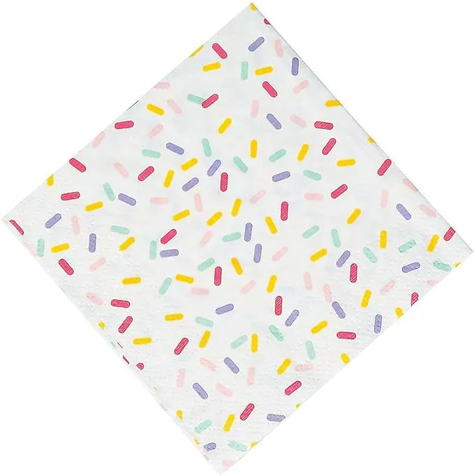 Donut Sprinkles Beverage Napkins - Party Supplies - 16 Pieces