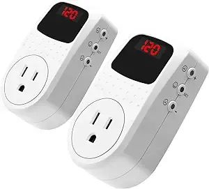 BSEED Surge Protector, Power Surge Protector Outlet, Voltage Regulator, Heavy Duty Whole House Wall Surge Protector for Home, Office, Travel, LED Indicator Light, Single Outlet, 220V, 15A, 1 Pack