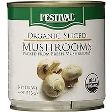 Festival Organic Sliced Mushrooms 4oz Pack of 12