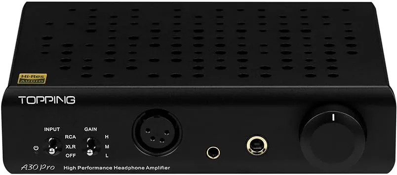 Topping A30 Pro NFCA Headphone Amplifier OPA1656 4PIN XLR 4.4MM 6.35MM Output Balanced Input Amplifier (Black)