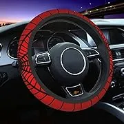 MechanicSurplus.com Red Spider Web Steering Wheel Cover