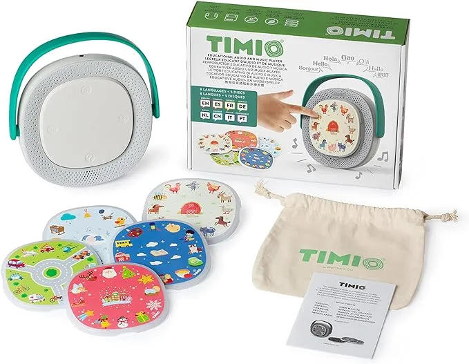 Starter Kit: The Screen-Free, Interactive Educational Audio & Learning Toy from 2 Years on with 5 Discs + 8 Languages DE/EN/FR/ES/IT/NL/CN/PT