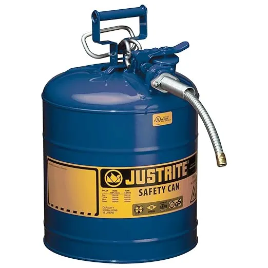 5 Gallon Blue Steel Finger Tip Control Type II Safety Can