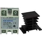 Inkbird Solid State Relay 40DA DC SSR Black Heat Sink for PID Thermostat Temperature Controller