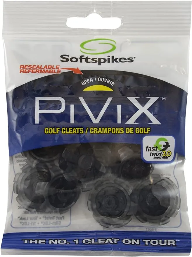 Softspikes PiViX Golf Cleats - Fast Twist 3.0-18 Count