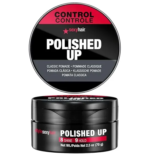 SexyHair Style Polished Up Pomade | Classic Polished Styles | Adds Shine | Washes Out Easily