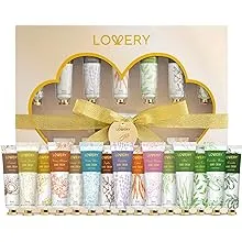 Aromatherapy Lotion Gift Box for Men & Women, Shea Butter, Jojoba Oil, Coconut Scented Hand Cream Spa Set for Dry Hand, Self Care Package Gift for Her, Mini Hand Lotion Travel Size, 15 Pcs