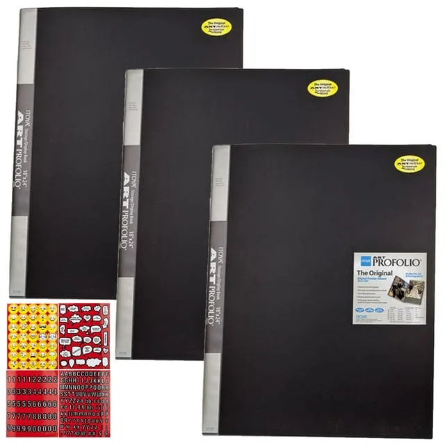 Itoya Art Profolio 18x24&#034; Storage/Displa<wbr/>y Album 24 Sleeves  48 Views - Pack of 3