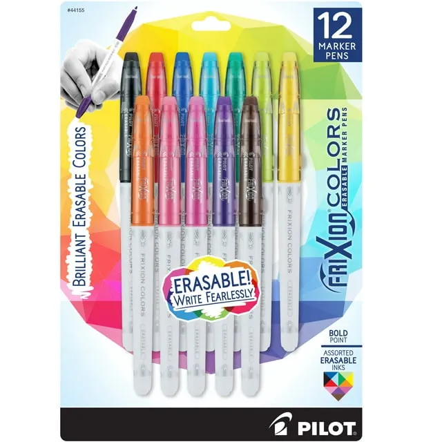 Pilot FriXion Colors Erasable Marker Black, 3 pens per Pack (Japan import) [Komainu-Dou Original Package]