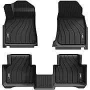 3W Floor Mats Fit Porsche Cayenne 2019-2024 (5 PCS), TPE All Weather Custom Fit Floor Liner for Porsche Cayenne 1st and 2nd Row 5 PCS Full Set Car Mats, Black