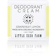 Little Seed Farm All Natural Deodorant Cream, Aluminum Free Deodorant for Women or Men, 2.4 Ounce - Grapefruit Lemon