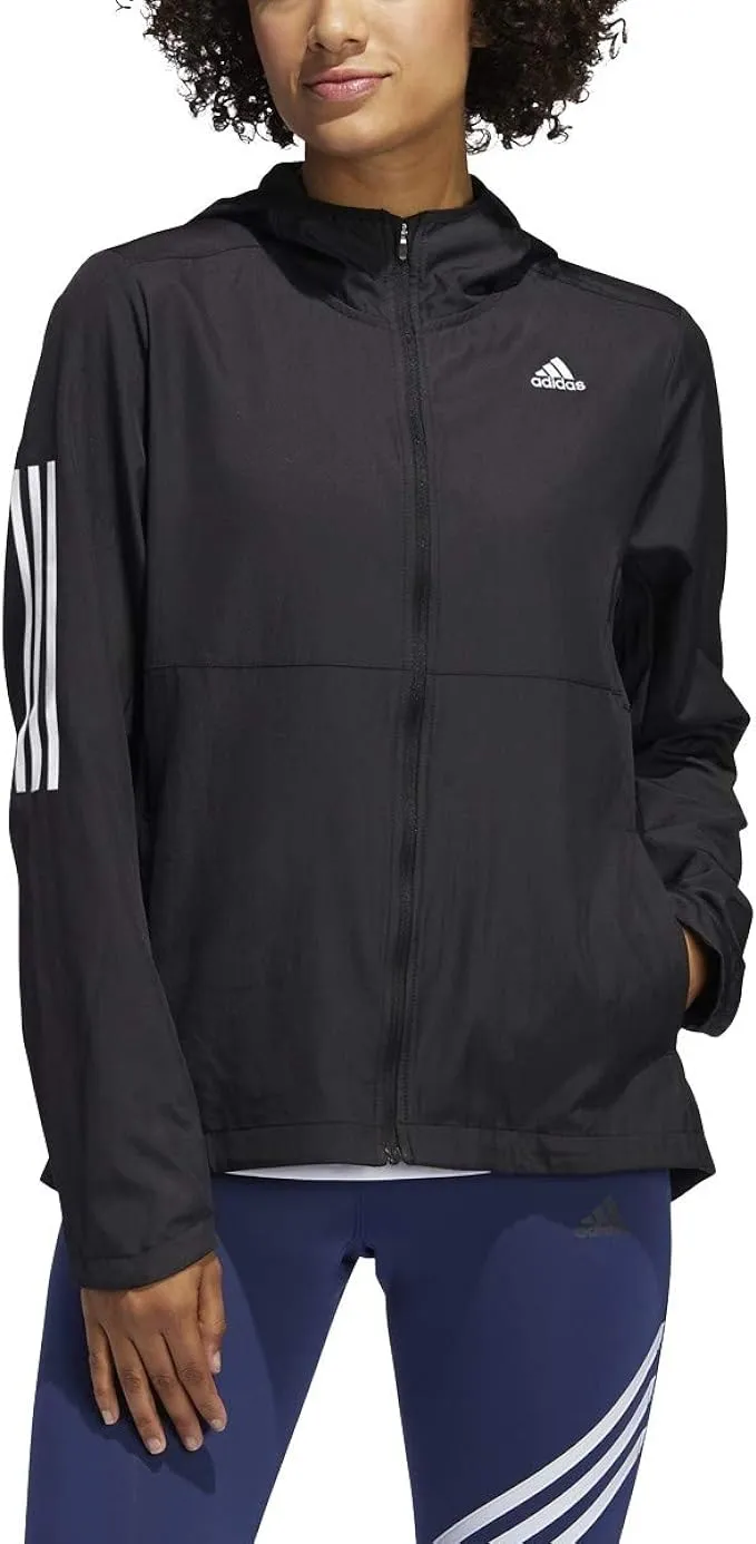 Adidas OWN THE RUN HOODED WIND JACKET - black