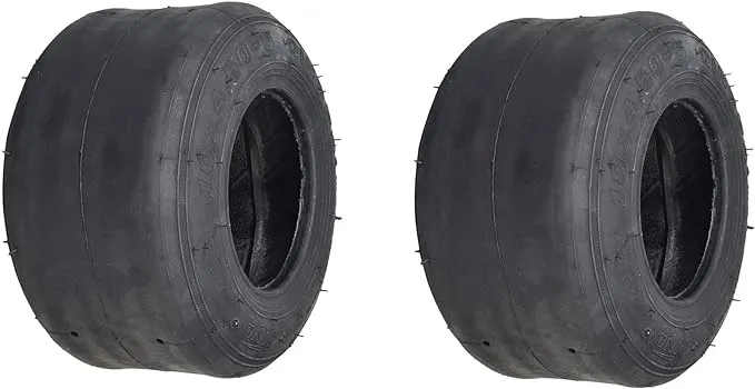 Alveytech 10x4.50-5 Tubeless Slick Tire for Drift Trikes & Go-Karts (Qind) (Set of 2)