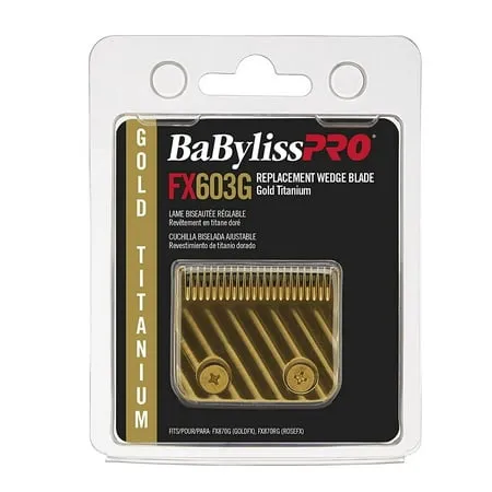 2x BaByliss Pro Replacement Gold Titanium Wedge Blade #FX603G