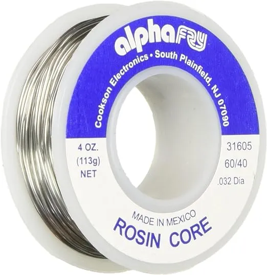 Alpha Fry - 31605 - 4 oz Rosin Core Solder Wire 0.03 in. D Tin/Lead 60/40 1 pc