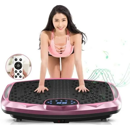 Vibration Plate Exercise Machine Whole Body Workout Vibration Fitness Platform for Home Fitness & Weight Loss + BT + Remote, 99 Levels