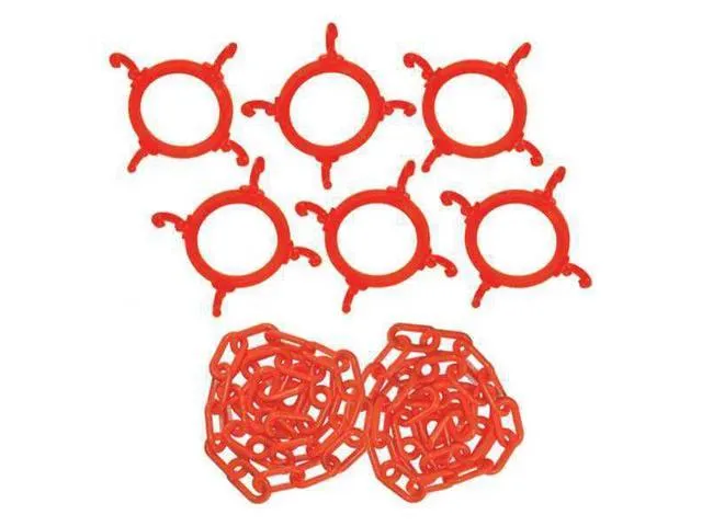 MR. CHAIN 97413-KIT Cone Chain Connector Kit - Orange (50 ft. of 2" Chain)