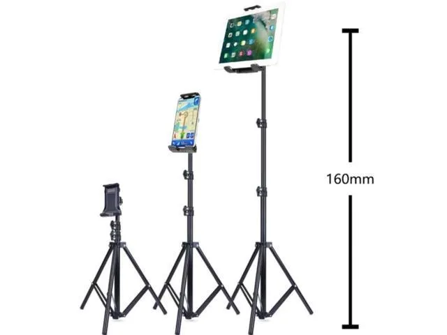 Tripod Floor Stand for iPad pro 12.9 air 2 3 4 20 To 50 Inch Adjustable Tablet Mount for iPhone 12 mini pro promax mobile phone