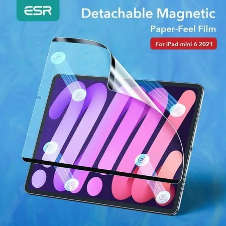 ESR for iPad Pro 12.9 Inch Paper-Feel Magnetic Screen Protector 6th/5th/4th/3rd Generation (2022/2021/2020/2018), Write and Draw Like on Paper, Detachable and Reusable, Matte Finish