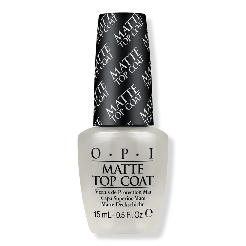 OPI Nail Polish Top Coat, Matte Finish, Seals in Color, Prevent Scratches or Chipping, Up to 7 Days of Wear, 0.5 fl oz