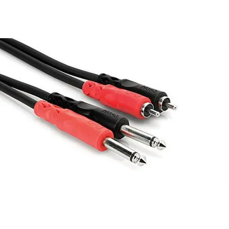 Hosa CPR-202 Dual 1/4" TS to Dual RCA Stereo Interconnect Cable