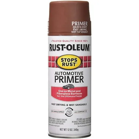 Rust-Oleum 347023 Stops Rust Spray Paint, 12 Oz, Satin Fire Red