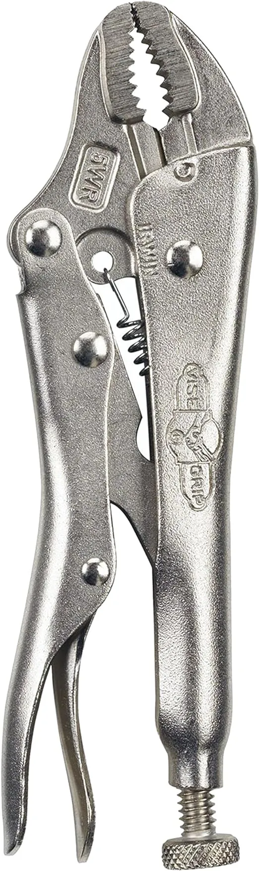 The Original Curved Jaw Locking Plier with Wire Cutter, Jaw Cap 1-1/8 in, Alloy Steel - Irwin 902L3