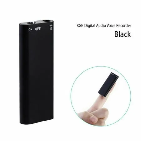 Voice Recorder Mini Voice Activated Recorder 8GB Memory Audio Recorders Recording Device w/USB Rechargeable and MP3 Functions Ideal for Lectures Meetings Interviews Up to 96 Hours