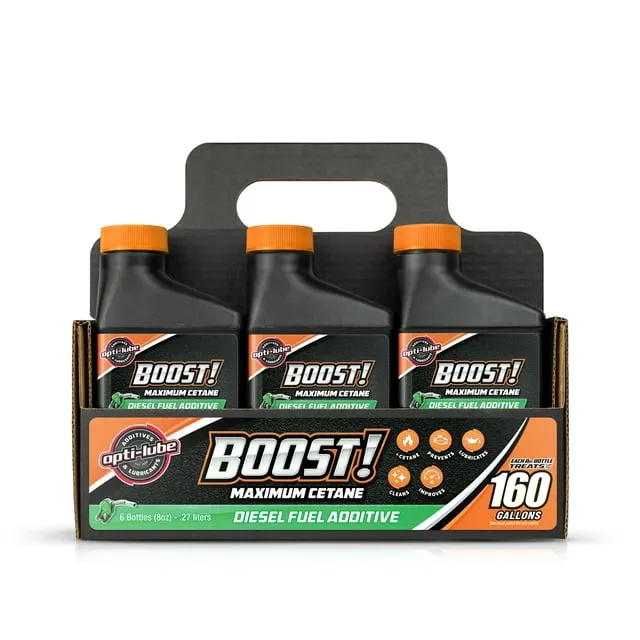 Opti-Lube Boost! Formula Diesel Fuel Additive: 6 Pack of 8oz Bottles