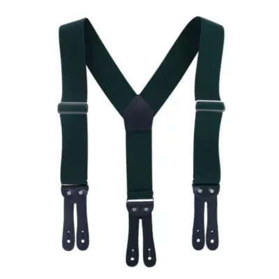 Welch Men's Big & Tall Elastic Button-End Y-Back 2 Inch Work Suspenders, Green