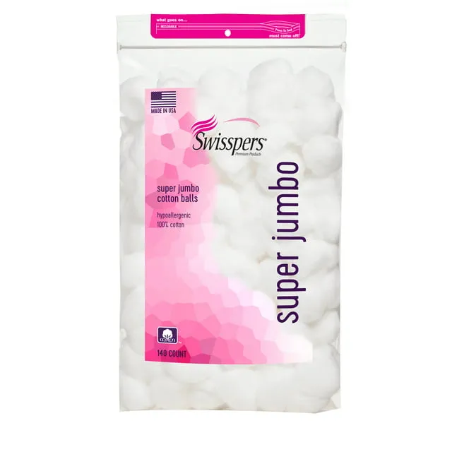 Swisspers Cotton Balls Jumbo Plus Size, 70 Count