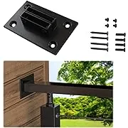 Muzata HT10 HL10 HT14 HL11 HL12 Flat Handrail Accessories - 2Pack Flat Handrail End Brackets Universal Black Stainless Steel Handrail Support Wall Mount Base, HA34 BP4