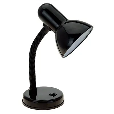 Simple Designs Basic Metal Desk Lamp with Flexible Hose Neck - Black