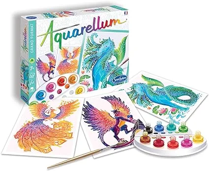 SentoSphere Aquarellum - Mythical Animals - Arts and Crafts Watercolor Paint Set