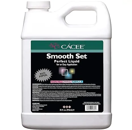 Smooth Set Perfect 32 Oz Non-Yellowing Acrylic Liquid Monomer - Monomer Acrylic 