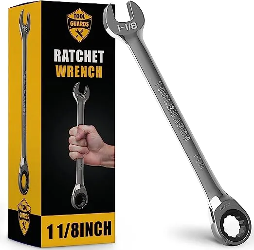 TOOLGUARDS 1 1/8 Wrench SLIM DESIGN Ratchet Wrench