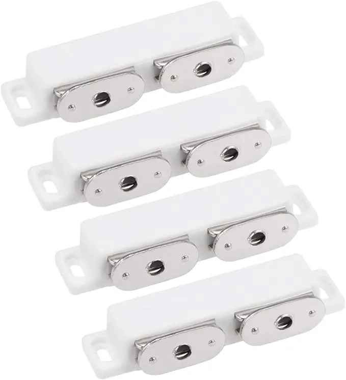 4pcs Double Magnetic Latches Catch for Cabinet Door Cupboard 3&#034; White