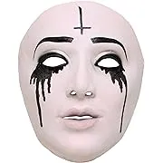 Nun Scary Latex Mask, Halloween Party Scary Full Head Costume Mask