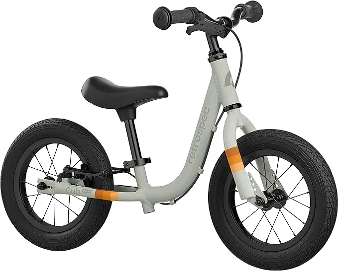 Retrospec Cub Plus Toddler Balance Bike for Boys & Girls Ages 18 Months - 4 Years No Pedals with Lightweight Frame and Adjustable V-Brake, Seat and Handlebar for Kids