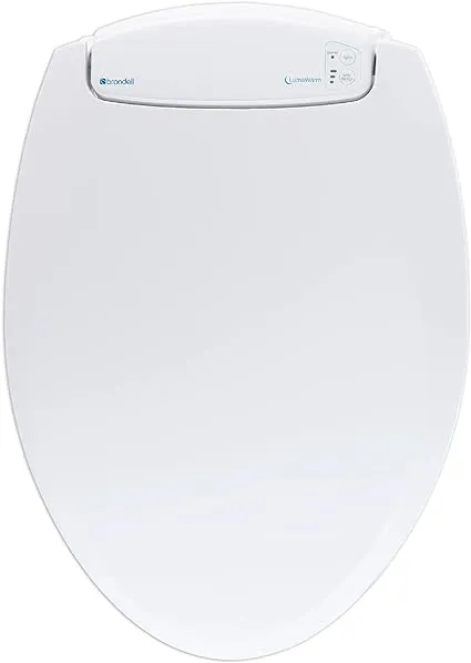 Brondell L60-EW LumaWarm Heated Toilet Seat with Night Light, Three Temperature Settings, Gentle Close Lid, Easy Installation, Built-in Controls, Elongated, White