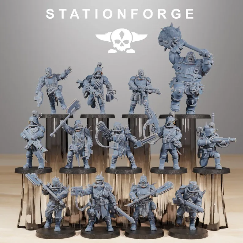 Corrupted Guard The Forsaken Resin Miniature Grimdark Tabletop RPG Wargaming Station Forge