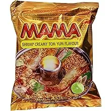 Mama Instant Noodle, Creamy Tom Yum Spicy Flavor, 3.17 Ounce (Pack of 20)