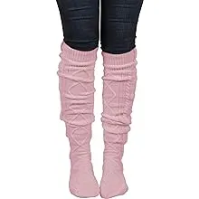 "Women's Cable Knit Knee-High Winter Boot Socks Extra Long Thigh Leg Warmers Stocking"