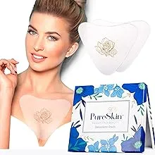 PureSkin Chest Wrinkle Pads-4 PACK -Decollete Anti Wrinkle Chest Pads | Silicone Patches for Wrinkles | Chest Wrinkles from Side Sleeping | Chest Wrinkles | Silicone Chest Pads