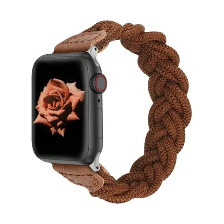 Wearlizer Compatible with Apple Watch Band 38mm 40mm 41mm Slim Elastic Braided Solo Loop Strap Wristband Stretchy Woven Bracelet Accessories for iWatch Series 8 7 6 5 4 3 2 1 SE