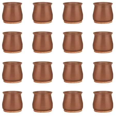 16Pack Chair Leg Floor Protectors Bar stools Leg Protectors Caps Dining Room Table Chair Leg Protectors for Hardwood Floors Chair Leg Covers Silicone Felt Furniture Pads Non Slip - Brown