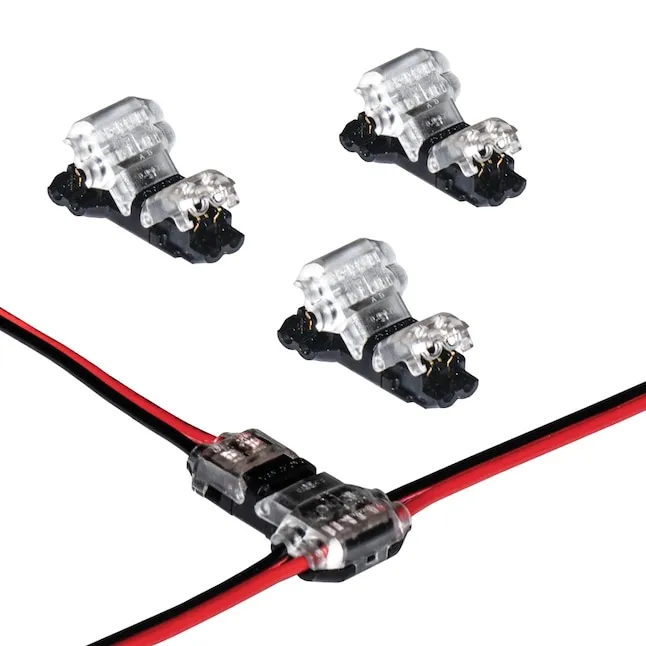 Armacost Lighting 2 Pin LED Strip Light Wire to Wire T Connectors 4 Pack