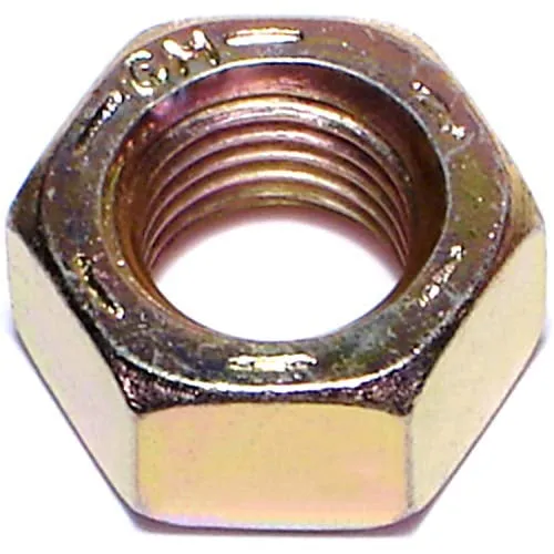 7/16"-20 Zinc Plated Grade 8 Steel Fine Thread Hex Nuts